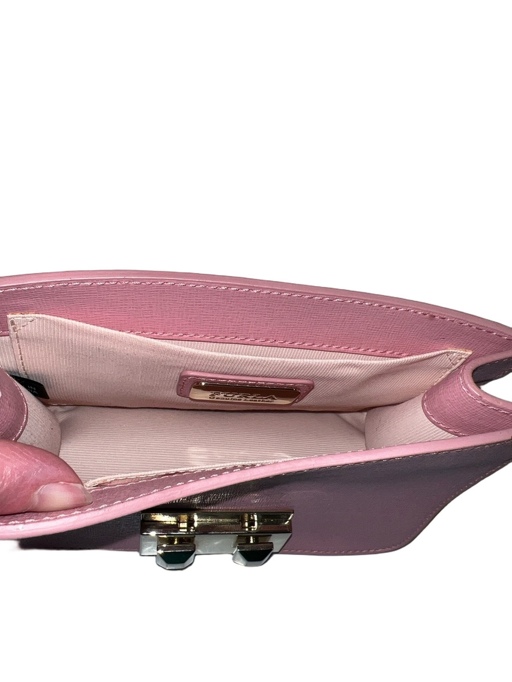 Furla Metropolis Pink Leather Crossbody Shoulder Bag EUC - Picture 15 of 16